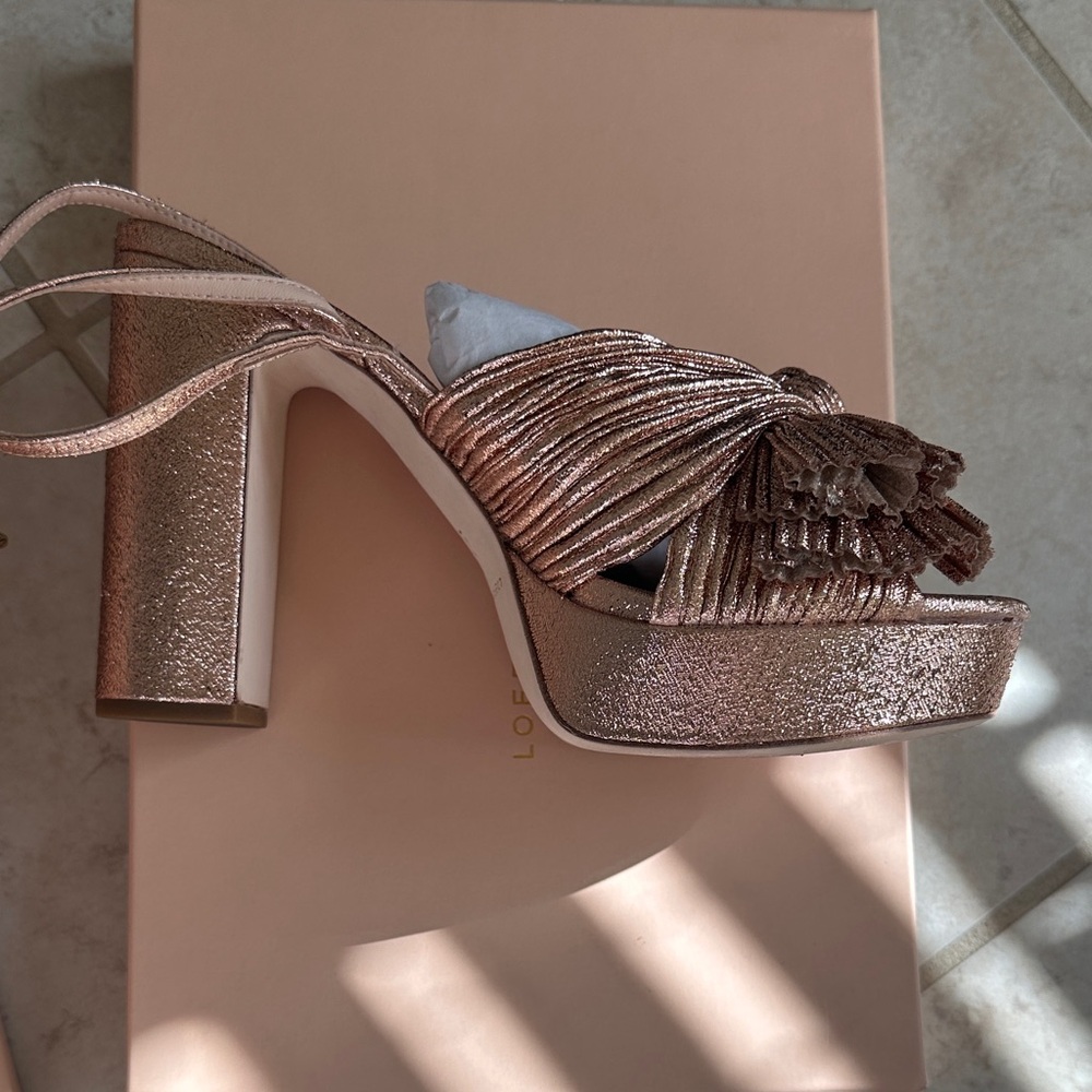 Loeffler Randall Rose Gold Platform Sandals